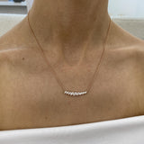 Diamond Chain Necklace 0.82 Carat Rose Gold 14K