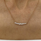 Diamond Chain Necklace 0.82 Carat Rose Gold 14K