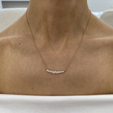 Diamond Chain Necklace 0.82 Carat Rose Gold 14K