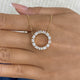 Diamond Pendant Necklace 1.9 ct Yellow Gold