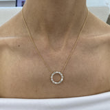 Diamond Chain Necklace 1.95 Carat Yellow Gold 14K