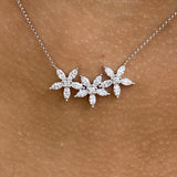 Diamond Pendant Necklace 1.8 ct White Gold