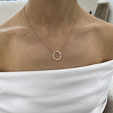 Diamond Chain Necklace 1.88 Carat Rose Gold 14K