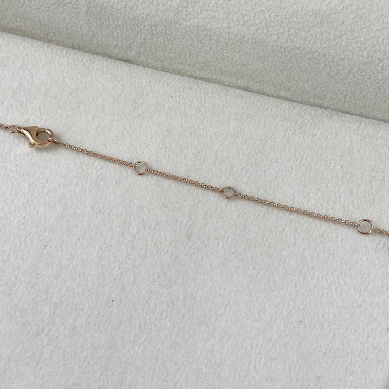 Diamond Chain Necklace 1.88 Carat Rose Gold 14K