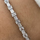Diamond Tennis Bracelet 6.43 Carat White Gold 14K