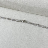 Diamond Lariat Necklace 6.07 Carat White Gold 14K