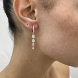 Diamond Drop Earrings 2.21 Carat Rose Gold 14K