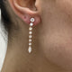 Diamond Drop Earrings 2.48 Carat Rose Gold 14K