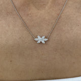 Diamond Chain Necklace 0.90 Carat White Gold 14K