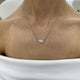 Diamond Chain Necklace 0.90 Carat White Gold 14K