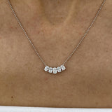 Diamond Chain Necklace 0.95 Carat White Gold 14K