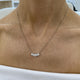 Diamond Chain Necklace 0.95 Carat White Gold 14K