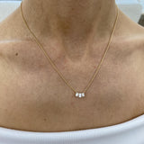 Diamond Chain Necklace 0.56 Carat Yellow Gold 14K