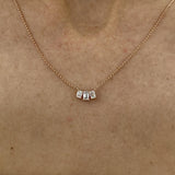 Diamond Chain Necklace 0.60 Carat Rose Gold 14K