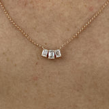 Diamond Chain Necklace 0.60 Carat Rose Gold 14K