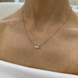 Diamond Chain Necklace 0.60 Carat Rose Gold 14K