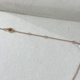 Diamond Chain Necklace 0.60 Carat Rose Gold 14K