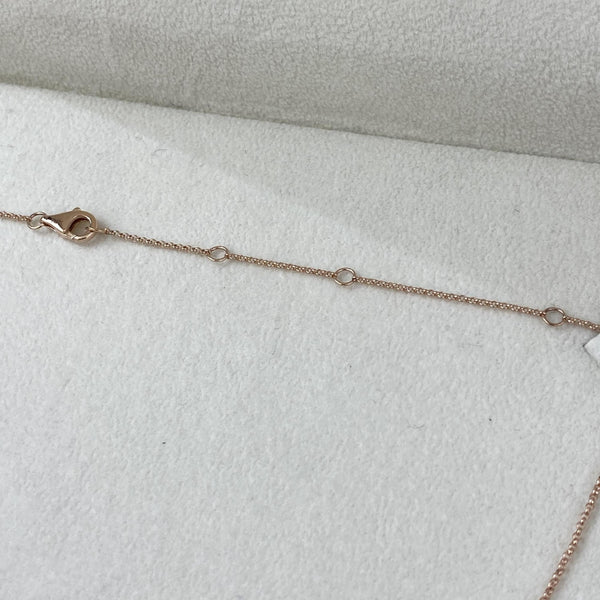 Diamond Chain Necklace 0.60 Carat Rose Gold 14K