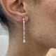 Diamond Drop Earrings 1.97 Carat White Gold 14K