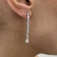 Diamond Drop Earrings 1.97 Carat White Gold 14K