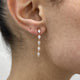 Diamond Drop Earrings 1.23 Carat Rose Gold 14K