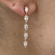 Diamond Drop Earrings 1.23 Carat Rose Gold 14K