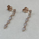Diamond Drop Earrings 1.23 Carat Rose Gold 14K