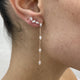 Diamond Drop Earrings 1.49 Carat Rose Gold 14K