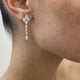 Diamond Drop Earrings 3.45 Carat White Gold 14K