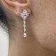 Diamond Drop Earrings 3.45 Carat White Gold 14K