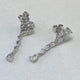 Diamond Drop Earrings 3.45 Carat White Gold 14K