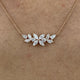 Diamond Pendant Necklace 1.42 Carat Rose Gold 14K