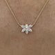 Diamond Pendant Necklace 1.02 Carat Yellow Gold 14K