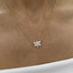 Diamond Pendant Necklace 1.02 Carat Yellow Gold 14K