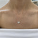 Diamond Pendant Necklace 1.02 Carat Yellow Gold 14K