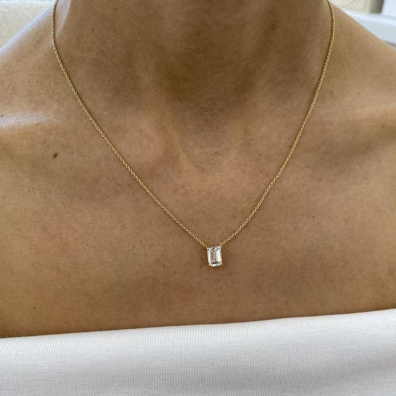 Diamond Pendant Necklace 1.5 ct Yellow Gold