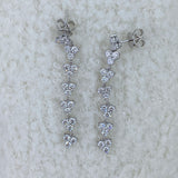 Diamond Drop Earrings 3 ct White Gold