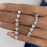 Diamond Drop Earrings 3 ct White Gold