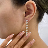 Diamond Drop Earrings 3 ct Yellow Gold
