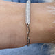 Diamond Chain Bracelet 1.06 Carat White Gold 14K