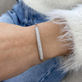 Diamond Chain Bracelet 1.06 Carat White Gold 14K