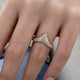 Diamond Chevron Pave Ring 0.87 Carat Rose Gold 14K