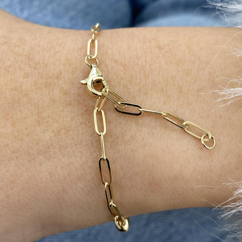 Diamond Chain Bracelet 1.06 Carat Yellow Gold 14K