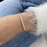 Diamond Chain Bracelet 1.06 Carat Yellow Gold 14K