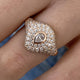 Diamond Dome Ring 1.06 Carat Rose Gold 14K