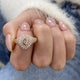 Diamond Dome Ring 1.06 Carat Rose Gold 14K