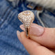 Diamond Dome Ring 1.06 Carat Rose Gold 14K