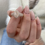Diamond Dome Ring 1.02 Carat Rose Gold 14K