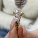 Diamond Dome Ring 1.02 Carat Rose Gold 14K