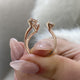 Diamond Open Split Ring 1.28 Carat Rose Gold 14K